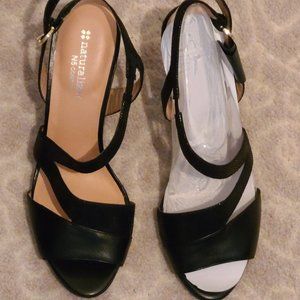 New Black Leather High Heels